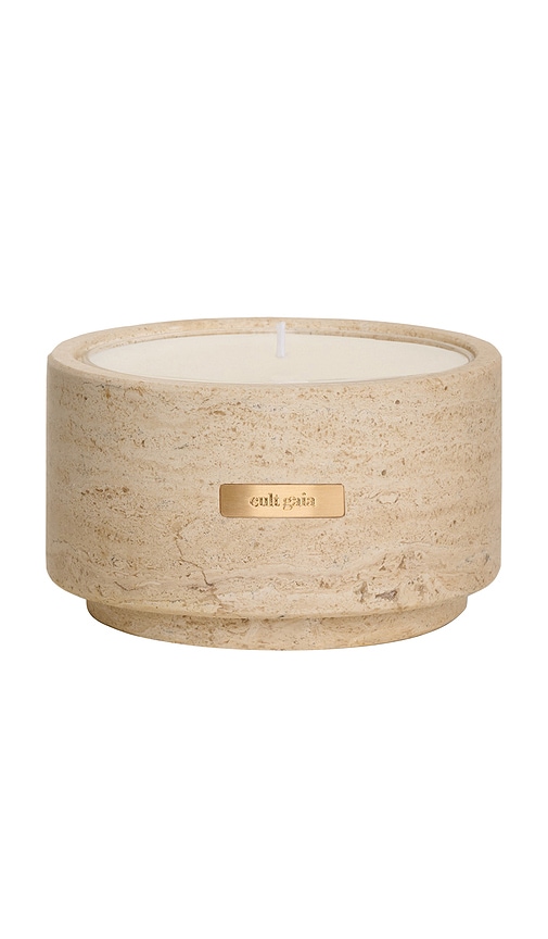 Noor Travertine Vessel & Candle