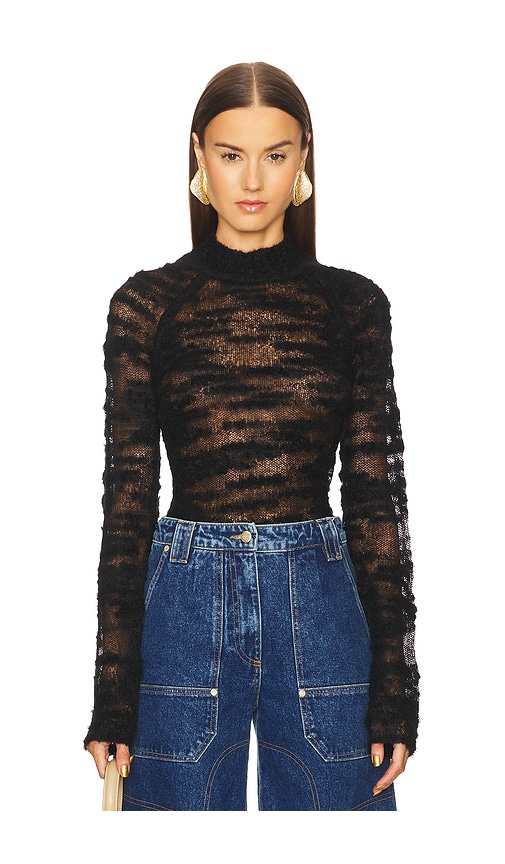 Shop Cult Gaia Sima Knit Top In Black