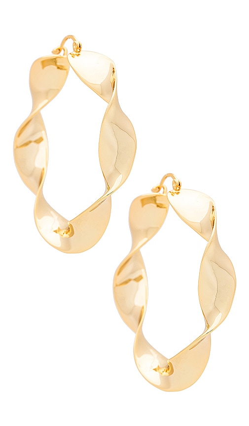 Cult Gaia Yael Earrings in Metallic Gold.