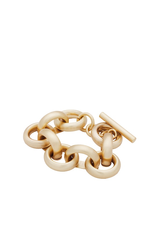 Shop Cult Gaia Delphi Bracelet In Brushed Brass