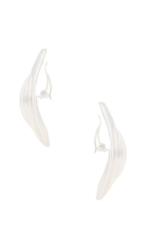 Shop Cult Gaia Erin Earrings In Metallic Silver