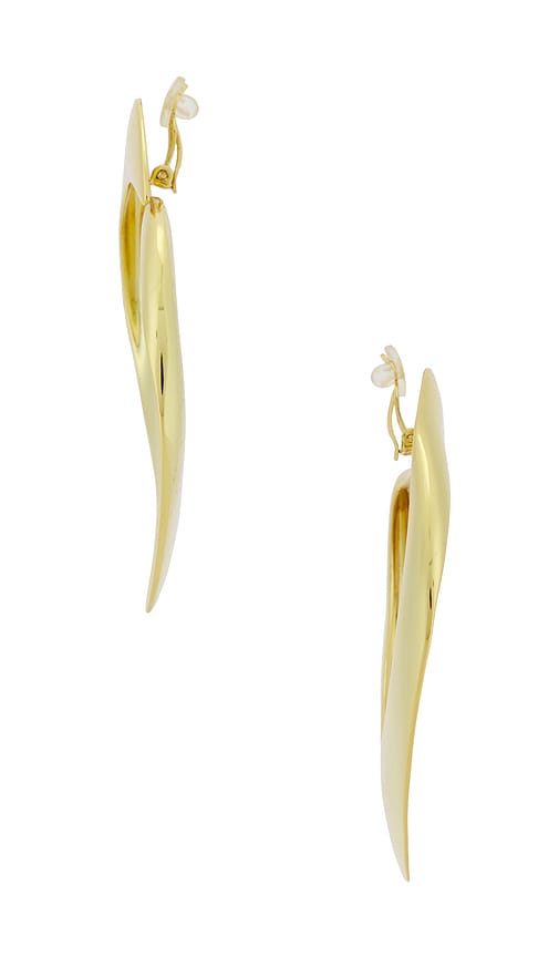 Cult Gaia Lola Earring In Shiny Brass