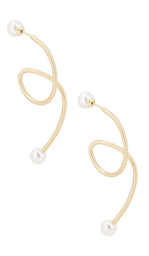 Tazia Drop Earring in Metallic Bronze.