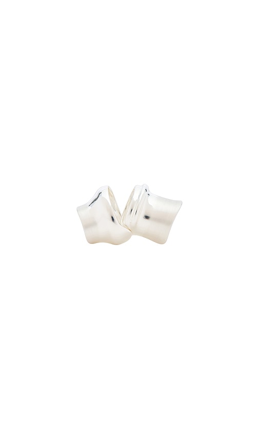 Cult Gaia Ring Bambu In Metallic Silver. 