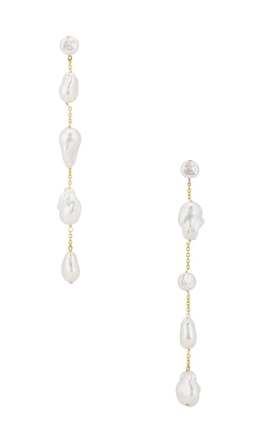 Cult Gaia Vana Faux Pearl Drop Earrings In White