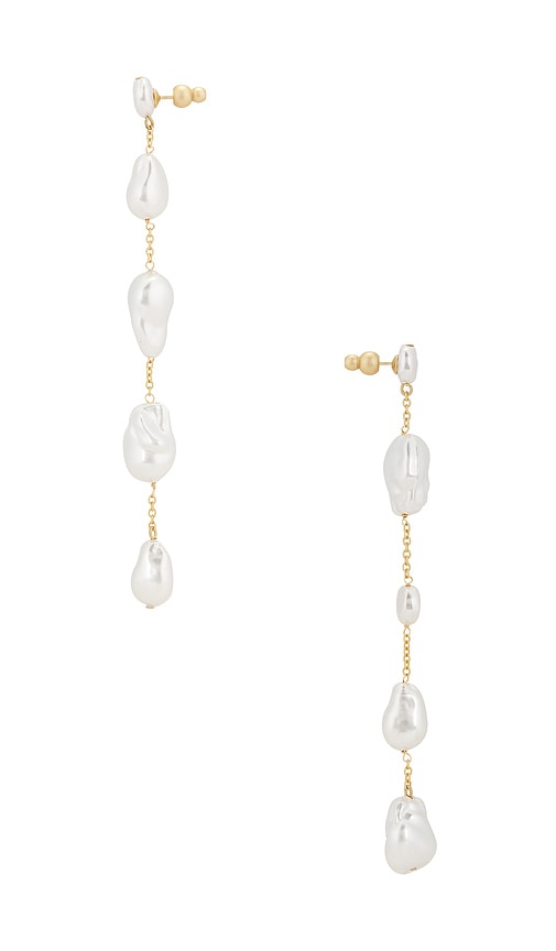 Cult Gaia Vana Faux Pearl Drop Earrings In White