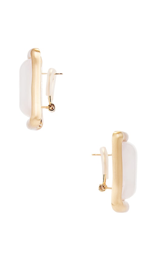 Cult Gaia Suni Mother Of Pearl Framed Drop Earrings In Gold