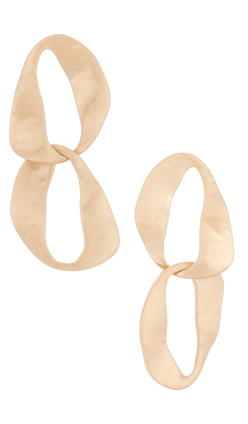 Rue Mini Drop Earring by Cult Gaia in Brushed Brass