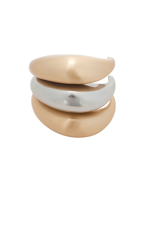 Analeia Cuff Set by Cult Gaia in Brushed Brass Antique
