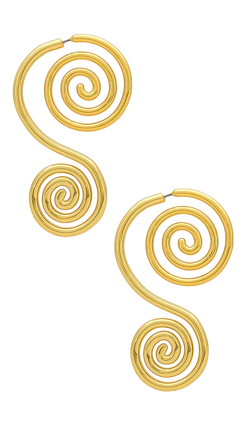 Cult Gaia Ramala Earring in Metallic Gold.