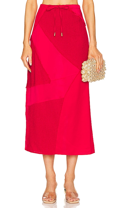 Cult Gaia Via Skirt in Red.