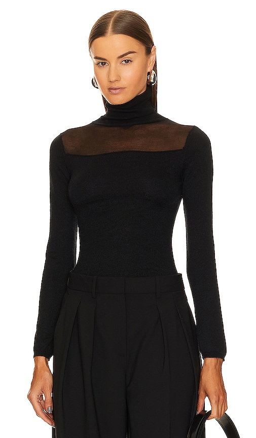 Cult Gaia Elliot Knitted Top In Black