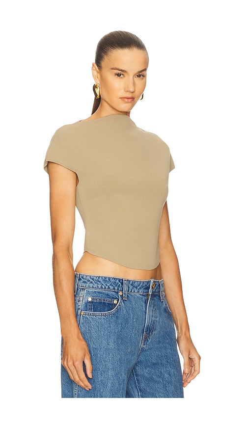 Cult Gaia Virginiana Knit Top In Brown