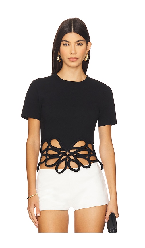 Cult Gaia Eres Knit Top In Black