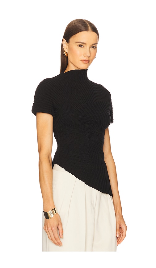 Cult Gaia Annemie Knit Top In Black
