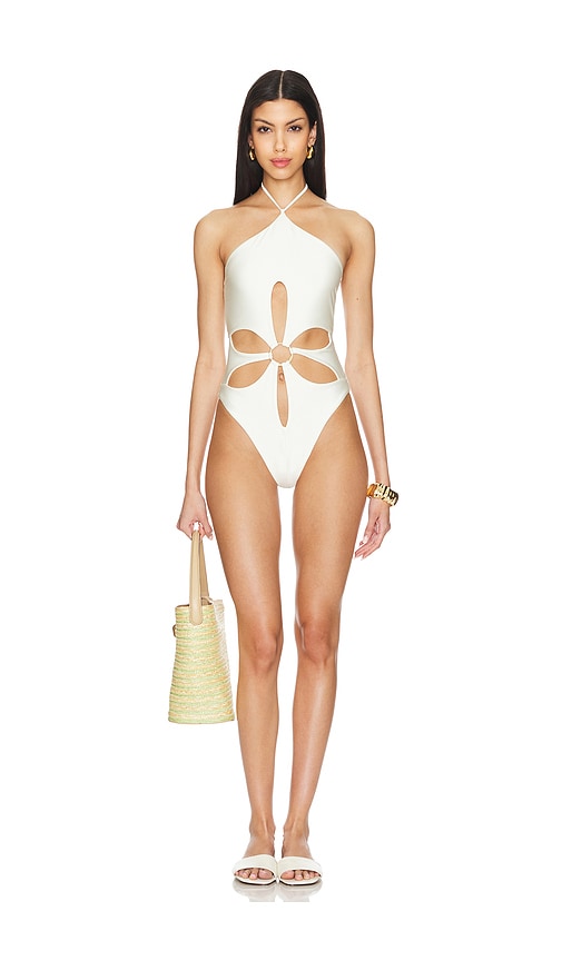 Cult Gaia Aster One Piece in Off White