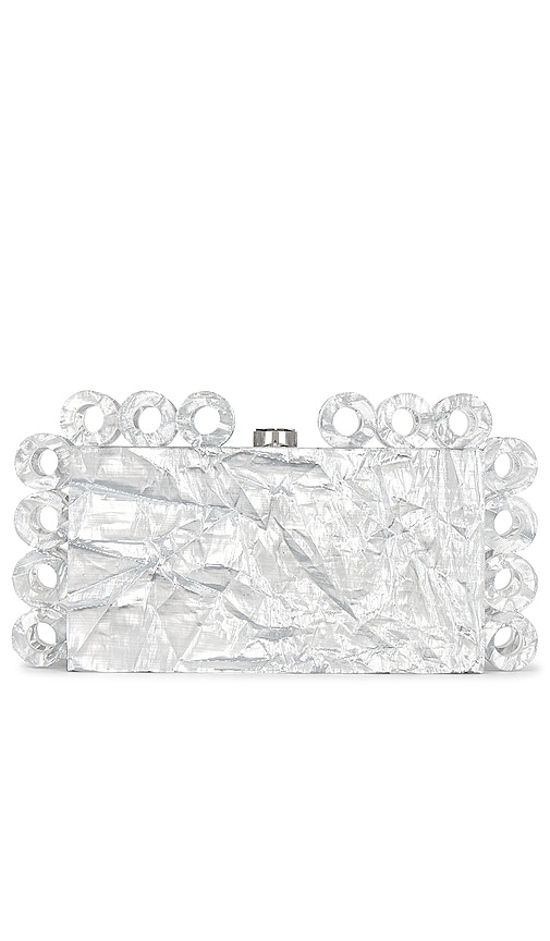 Cult Gaia Harlow Clutch In Silver