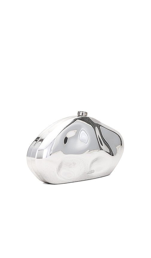  Cult Gaia Clutch Caldera In Metallic Silver. 