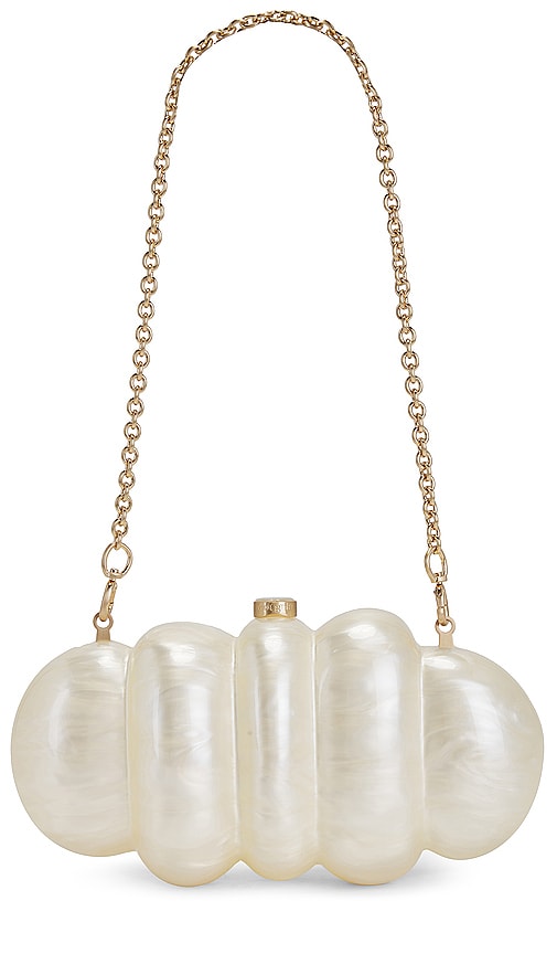 Cult Gaia Puffer Clutch in Ivory
