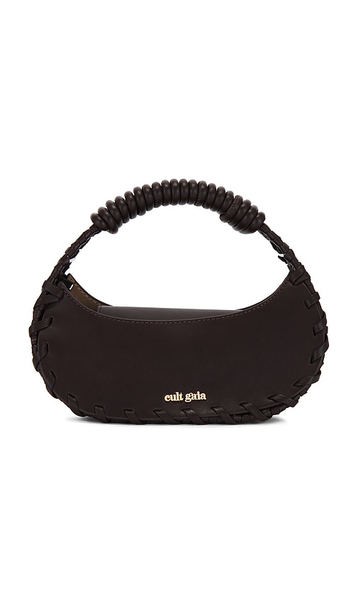 Cult Gaia Aiko Top Handle Bag in Espresso | REVOLVE