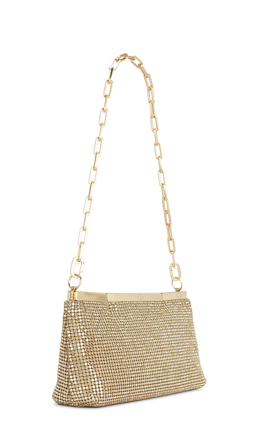  Cult Gaia Clutch Felice In Metallic Gold. 
