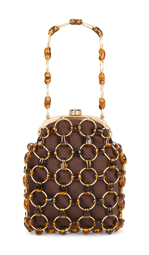 Cult Gaia Brielle Wristlet In Brown