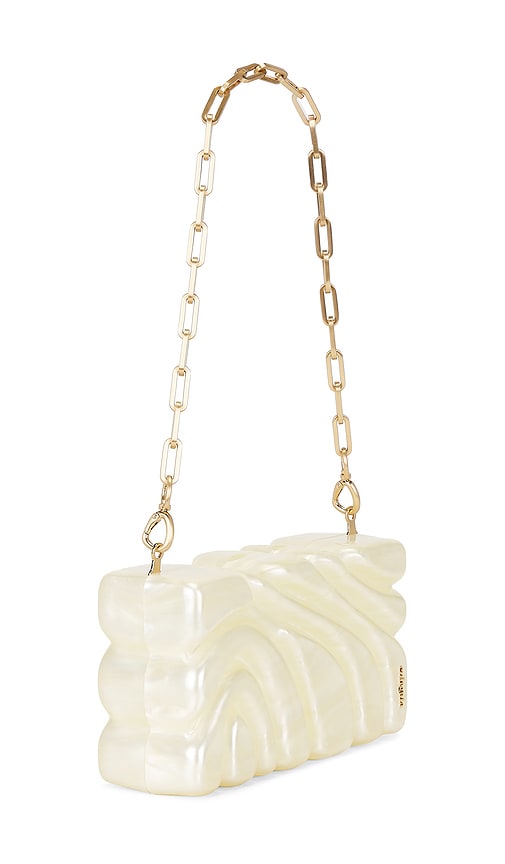  Cult Gaia Clutch Aura In Ivory. 