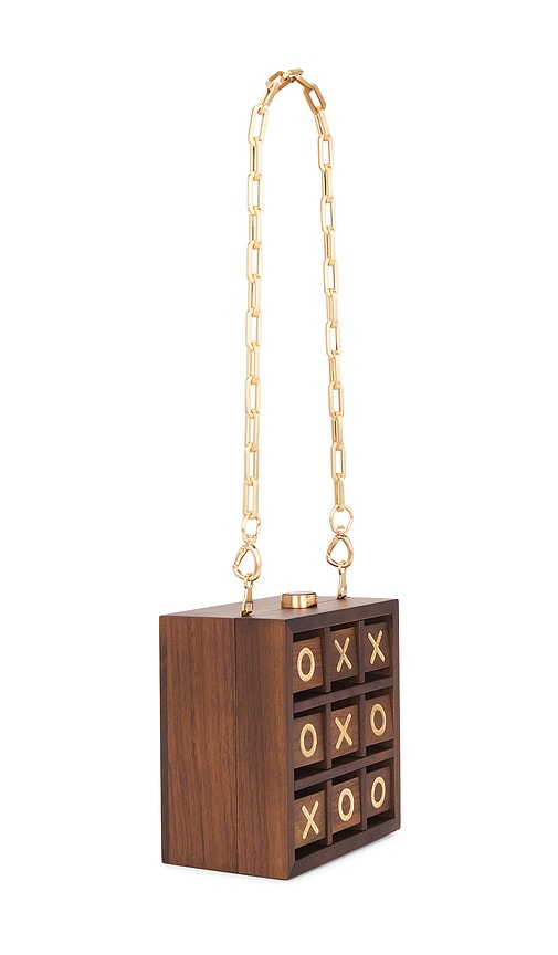  Cult Gaia Clutch Tic Tac Toe In Brown. 