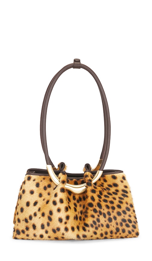 Cult Gaia Asa Shoulder Bag In Cheetah