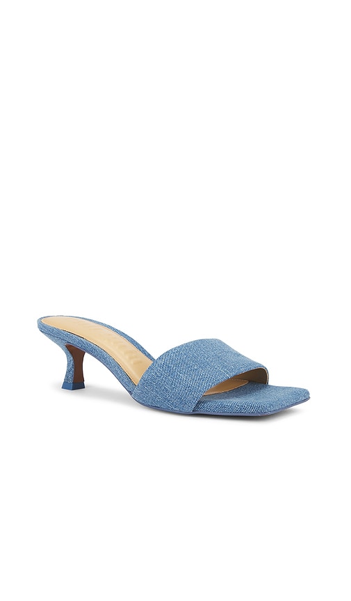 Cult Gaia Ada Denim Slide Sandals In Denim