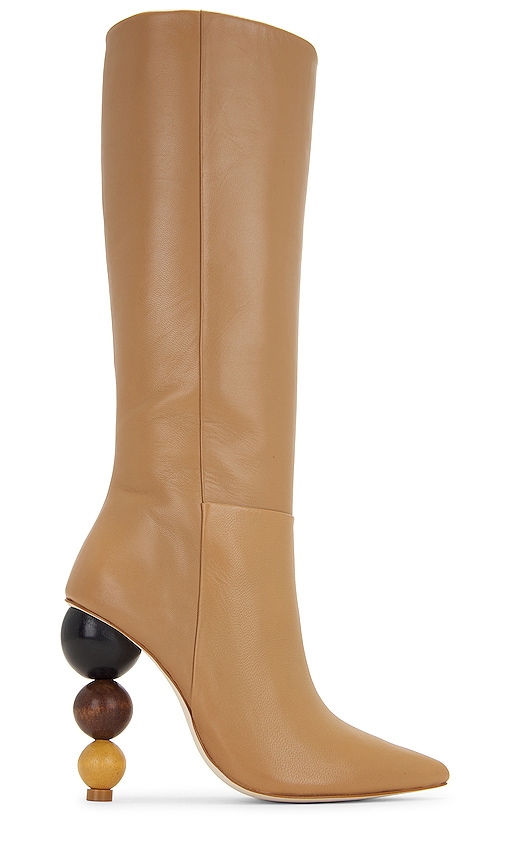 Cult Gaia Symone Boot in Taupe.