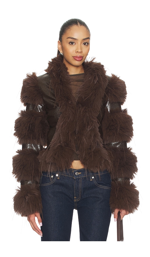 CULTNAKED Faux Fur Caterpillar Coat