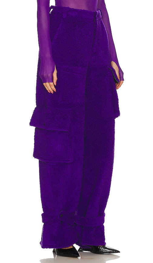 Shop Cultnaked Fluffy Trousers In Purple