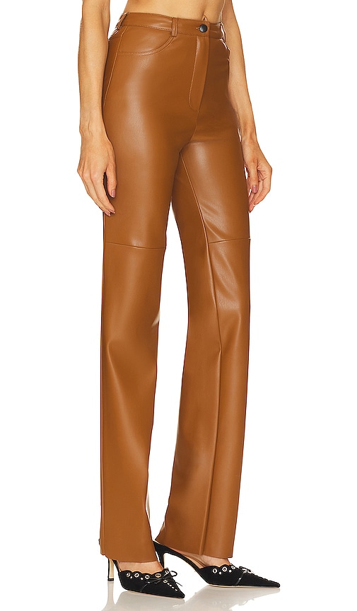 Shop Cultnaked Killa Faux Leather Trousers In Brown