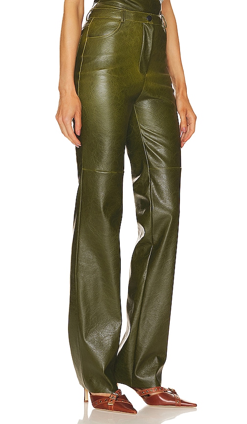 Shop Cultnaked Killa Faux Leather Trousers In Peridot