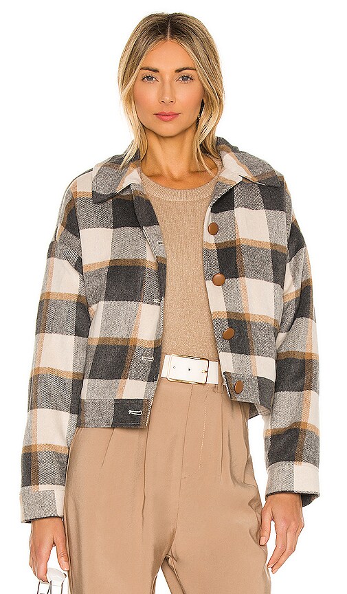 cupcakes and cashmere Gaia Shearling Lined Jacket in Light Heather Grey ...