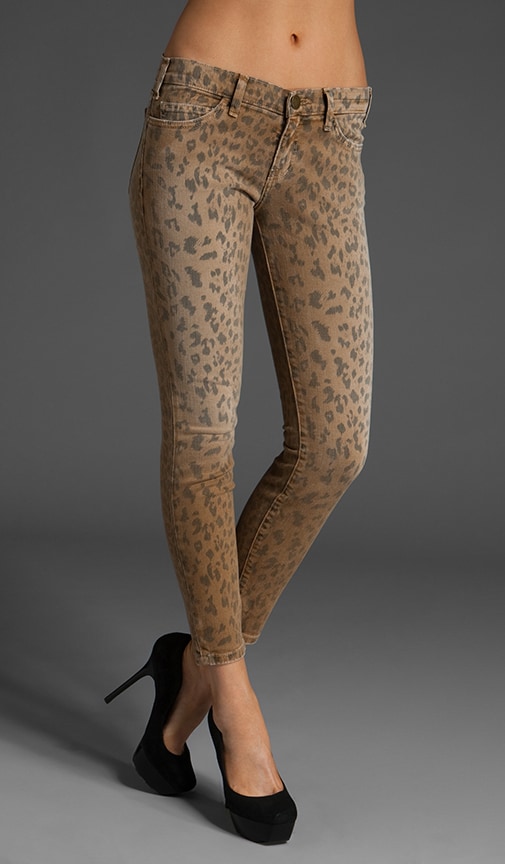 current elliott stiletto leopard jeans