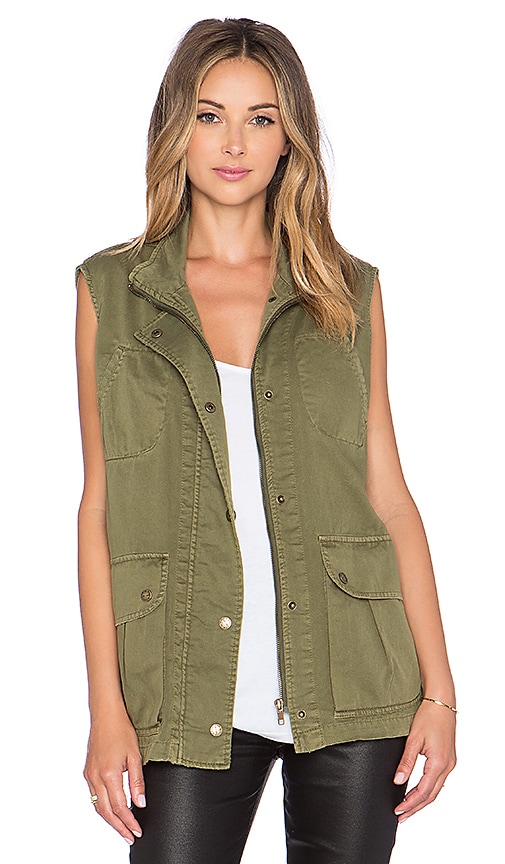 Current/Elliott The Leisure Vest in Army Green | REVOLVE