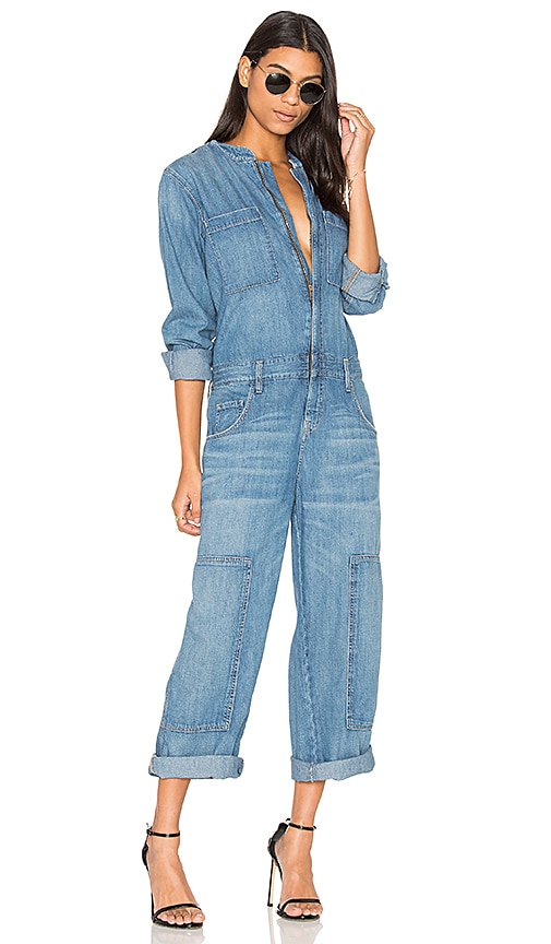 current elliott denim jumpsuit