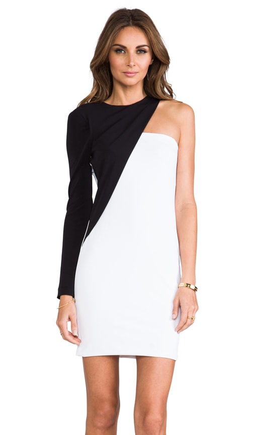 One Shoulder Colorblocked Dress