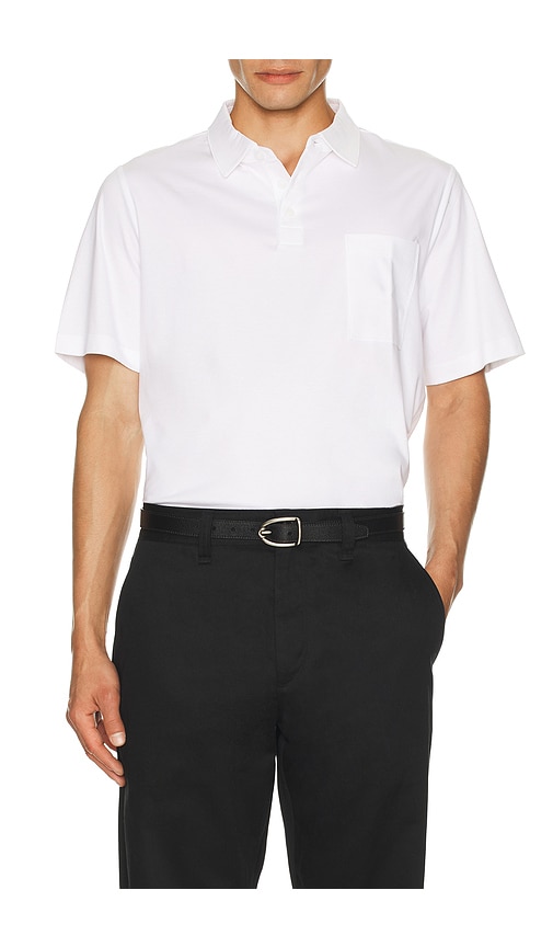 Cuts Interlock Polo In White. Size S. Also In M, L. 