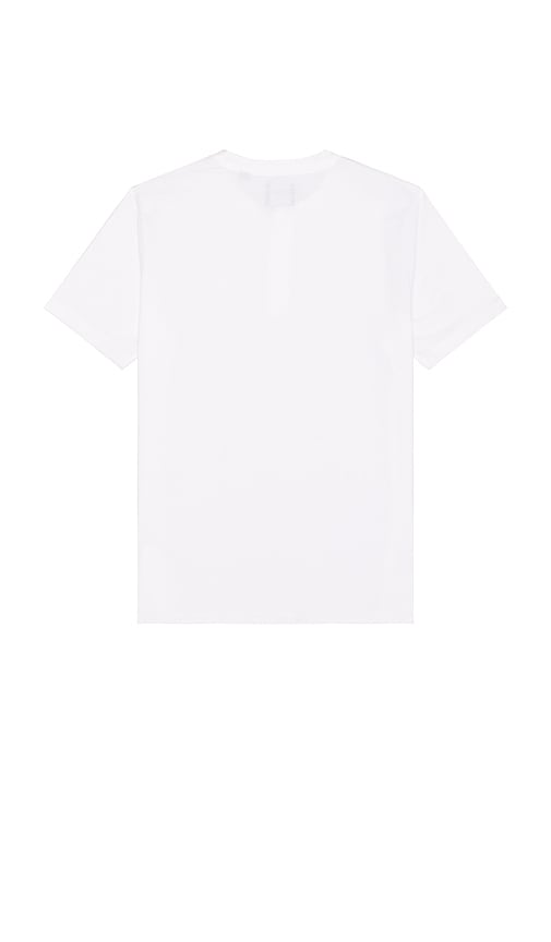 Cuts Trim Fit V-neck Cotton Blend T-shirt In White
