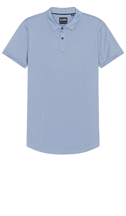 Cuts Trim Fit Cotton Blend Polo In Infinity Blue