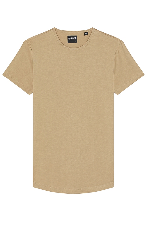 Cuts Ao Curve Hem Tee in Dove | REVOLVE