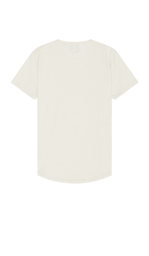 Shop Cuts Ao Curve Hem Tee In Cream