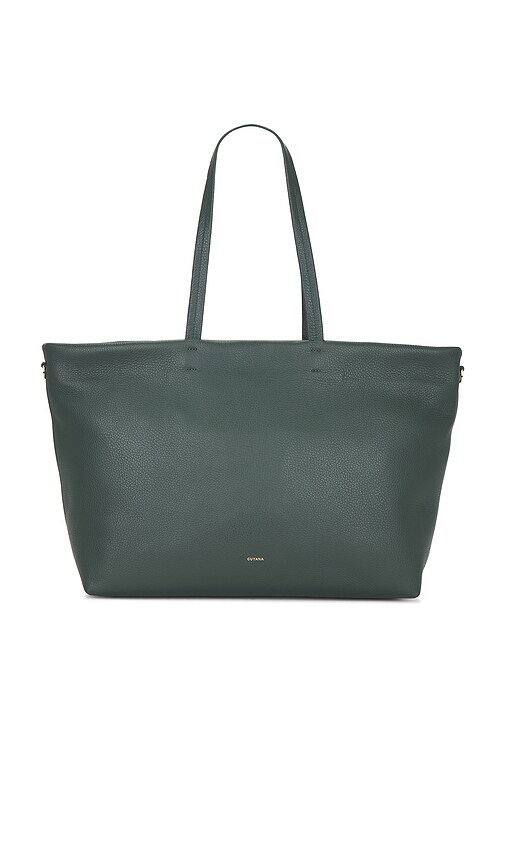 Cuyana Classic Easy Zipper Tote Bag in Bottle Green