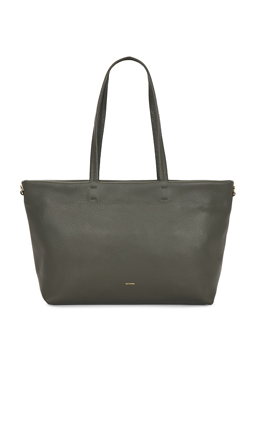 Cuyana Small Easy Zipper Tote Bag in Dark Olive