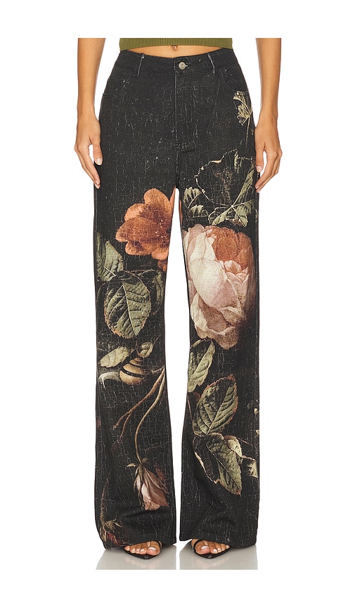 Anouk Printed Jeans in Black. - size 6/XS (also in 10/M)