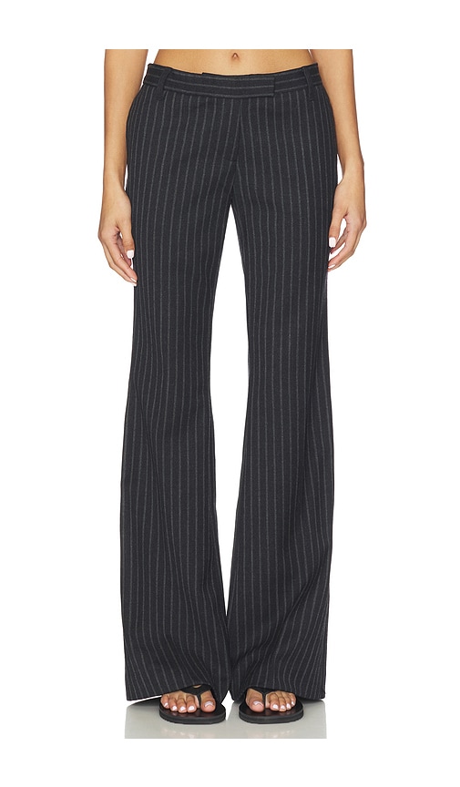 Courtney Zheng Stefan Chalkstripe Wool Pants