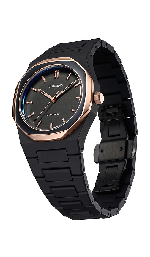 D1 Milano Polycarbon 37mm Watch In Black
